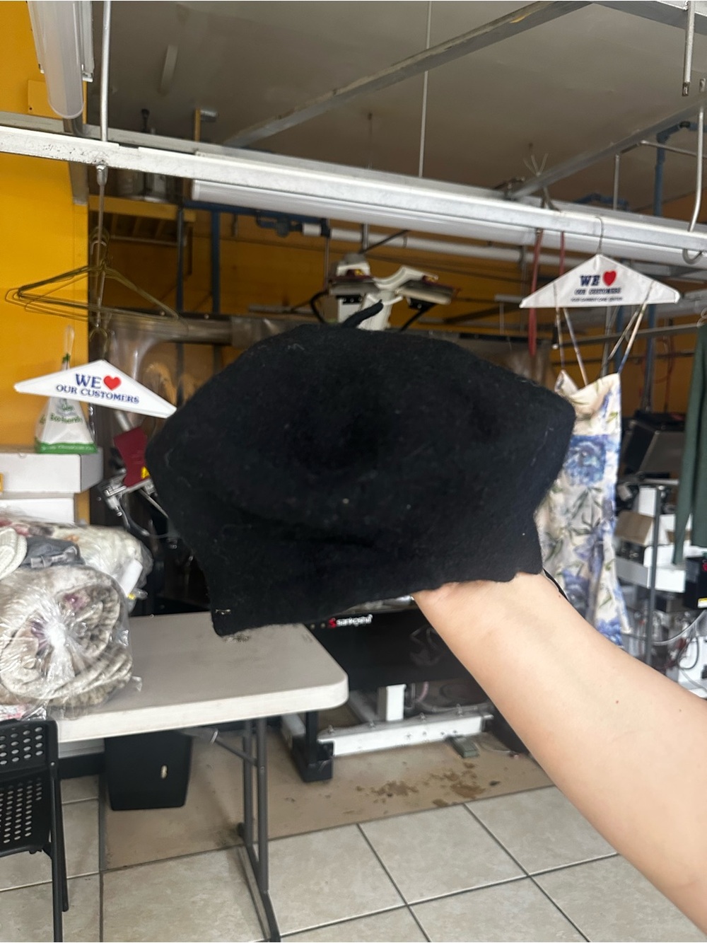 Frederick's of Hollywood Black Wool Beret